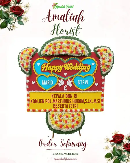 Papan Bunga Pernikahan Lamjabat